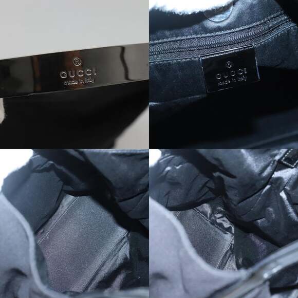 GUCCI Shoulder Bag Nylon Metal Black Silver 001 001 - Picture 11 of 12